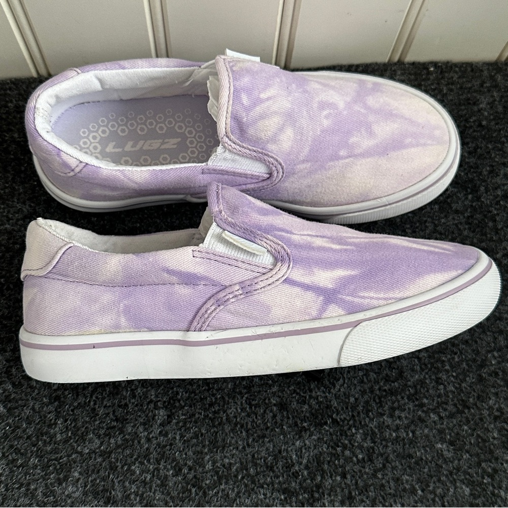 Lugz Purple Tie-Dye Slip-On Sneakers big girls size 12